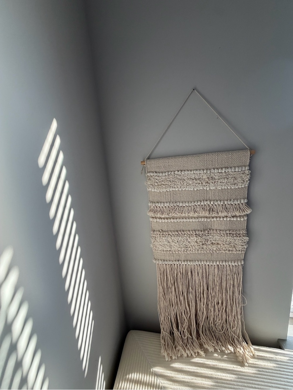 Handwoven Neutral Cotton Macramé Wall Hanging